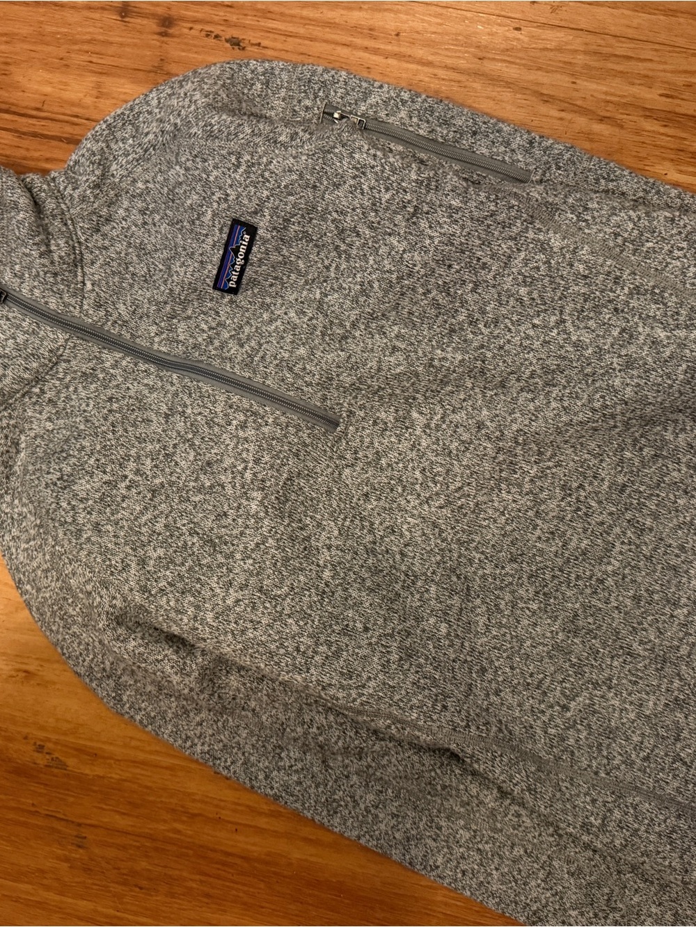 Patagonia Women’s Heather Gray Zip-Neck Fleece Pullover from Vail